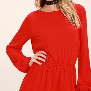 Lulu's Red Backless Romper (Small)